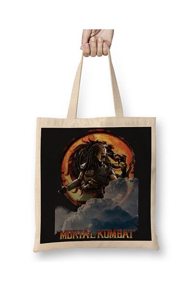 Baskı Dükkanı Υφασμάτινη τσάντα Mortal Kombat Predator με μακριά λαβή