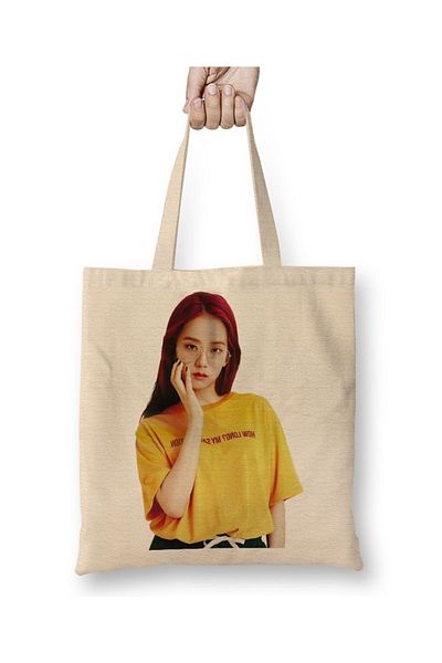 Baskı Dükkanı Geantă din pânză Blackpink Lisa 02 cu mâner lung