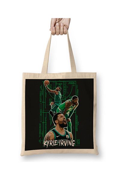 Baskı Dükkanı Kyrie irving kyrie irving υφασμάτινη τσάντα με μακριά λαβή
