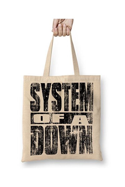 Baskı Dükkanı System Of A Down Cloth Torba Long Sa ručkom