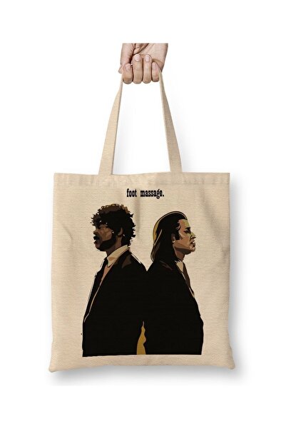 Baskı Dükkanı Pulp Fiction krpa za masažu stopala Torba duga Sa ručkom