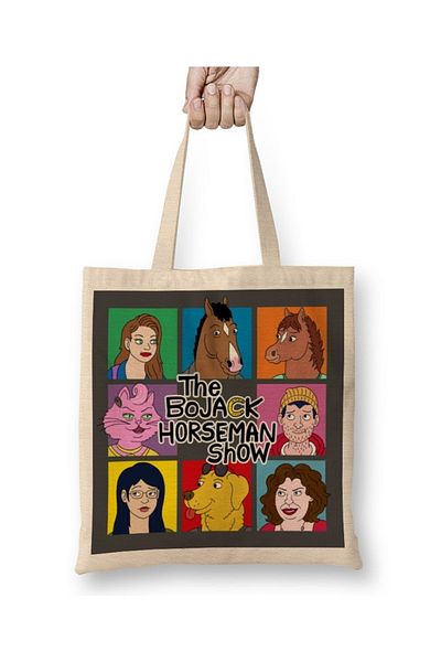 Baskı Dükkanı Geantă din pânză The Bojack Horseman Show cu mâner lung