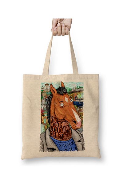 Baskı Dükkanı Υφασμάτινη τσάντα Bojack Horseman με μακριά λαβή