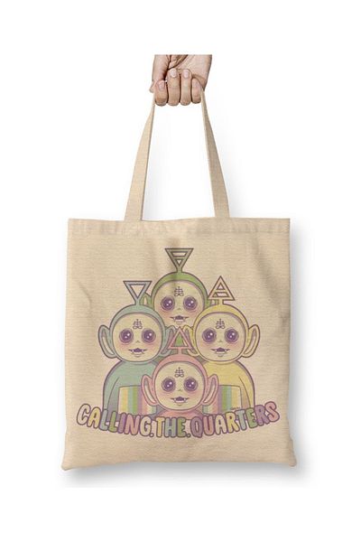 Baskı Dükkanı Υφασμάτινη τσάντα Teletubbies με μακριά λαβή