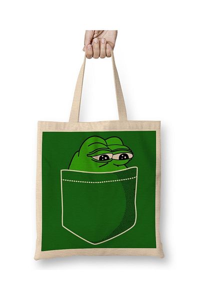 Baskı Dükkanı Υφασμάτινη τσάντα Pepe Ceplik με μακριά λαβή