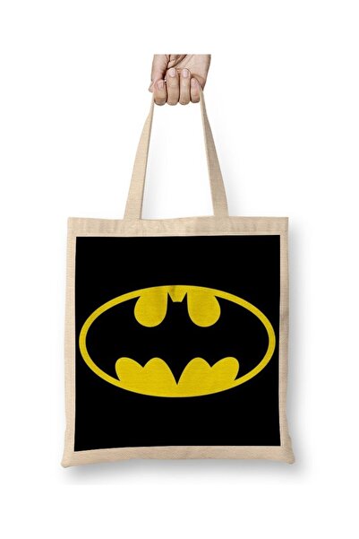 Baskı Dükkanı Υφασμάτινη τσάντα με λογότυπο Batman και μακριά λαβή