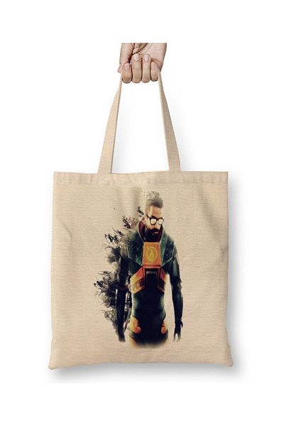 Baskı Dükkanı Half Life Gordon Freeman υφασμάτινη τσάντα με μακριά λαβή