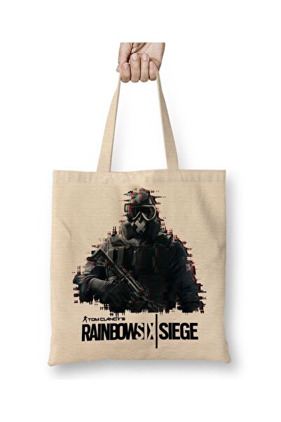 Baskı Dükkanı Mute R6 Branca tkanina Torba duga Sa ručkom