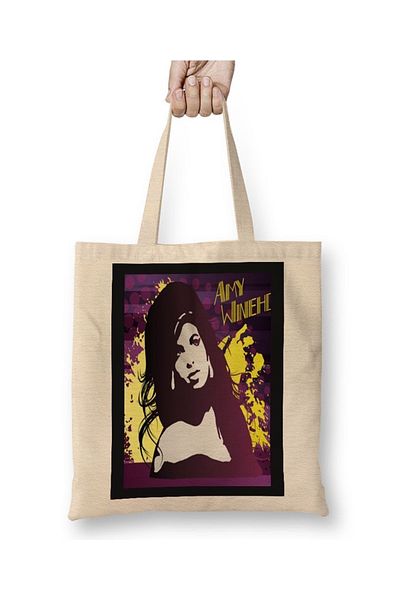 Baskı Dükkanı Geantă din pânză Amy Wineheuse cu mâner lung