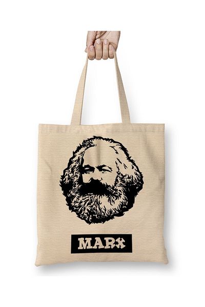 Baskı Dükkanı Υφασμάτινη τσάντα Karx Marx με μακριά λαβή