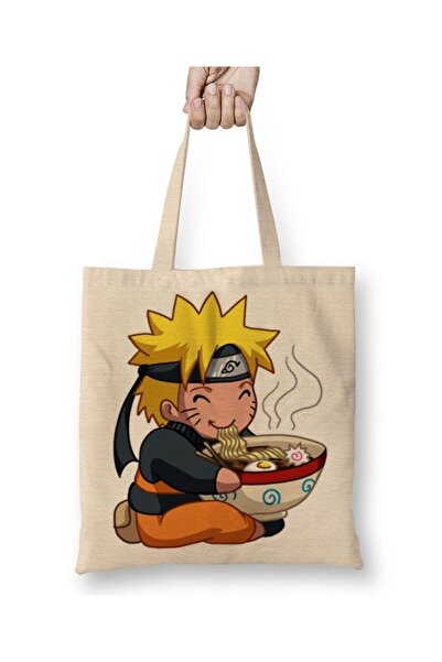 Baskı Dükkanı Naruto Uzumaki tkanina Torba duga Sa ručkom
