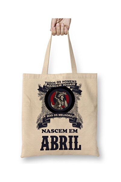 Baskı Dükkanı Najbolji se rađaju u aprilu Plavi šablon Bez Torba Uzun Sa ručkom