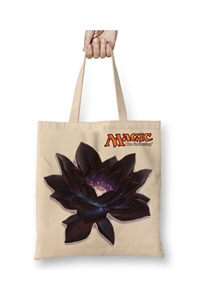 Baskı Dükkanı حقيبة قماش Camiseta Magic The Gathering باللون الأسود ذات مقبض ...