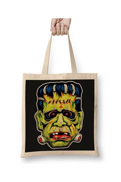 Baskı Dükkanı Vintage Halloween je najbolja odeća Torba duga Sa ručkom
