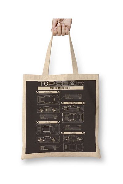 Baskı Dükkanı Υφασμάτινη τσάντα Topgear με μακριά λαβή