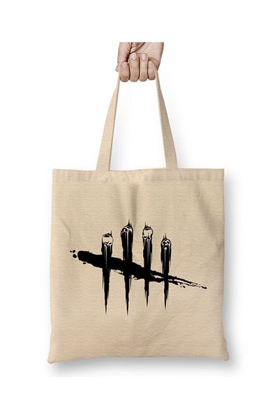 Baskı Dükkanı Λογότυπο Dead By Daylight 03 Υφασμάτινη τσάντα με μακριά λαβή