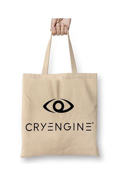 Baskı Dükkanı Υφασμάτινη τσάντα Cryengine με μακριά λαβή