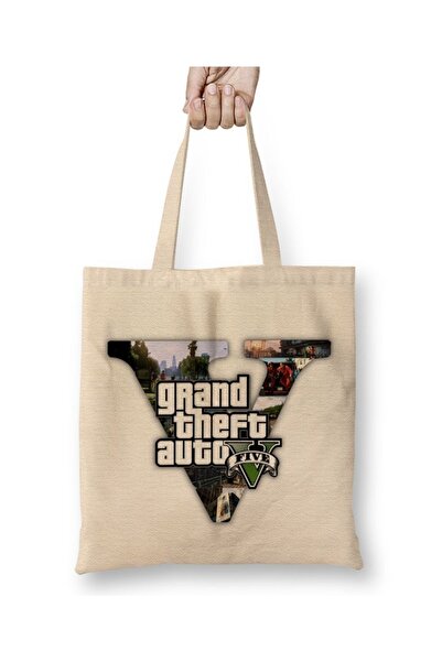 Baskı Dükkanı Grand Theft Auto GTA 01 Tkanina Torba Duga Sa ručkom