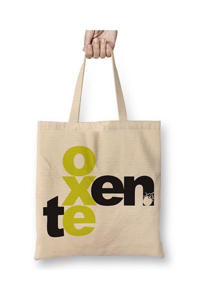 Baskı Dükkanı Υφασμάτινη τσάντα Oxe Oxente με μακριά λαβή