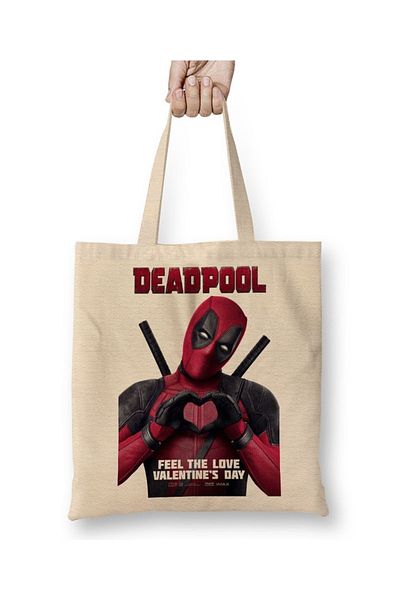 Baskı Dükkanı Deadpool 01 υφασμάτινη τσάντα με μακριά λαβή