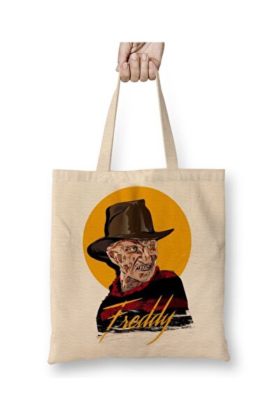 Baskı Dükkanı Freddy Krueger Freddy Moon tkanina Torba duga Sa ručkom