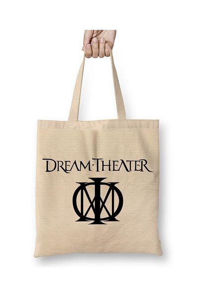 Baskı Dükkanı Dream Theater Pain Of Slavation Ayreon Steve Vai Porcupine Tree Geantă din pânză cu mâner lung