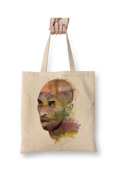 Baskı Dükkanı Μαύρη υφασμάτινη τσάντα Mamba με μακριά λαβή