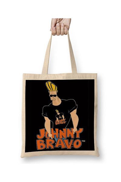 Baskı Dükkanı Johnny Bravo 03 υφασμάτινη τσάντα με μακριά λαβή