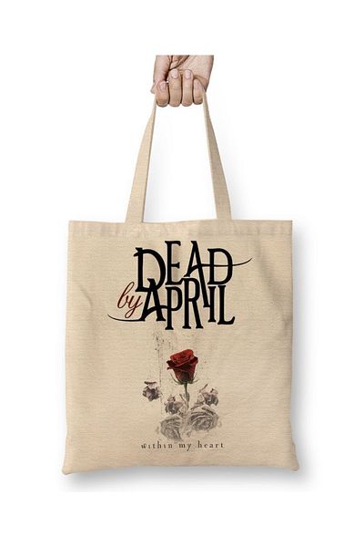 Baskı Dükkanı Dead By April Within My Heart υφασμάτινη τσάντα με μακριά λαβή