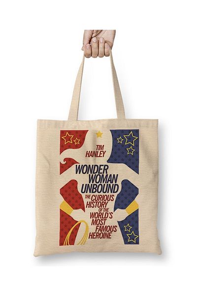 Baskı Dükkanı Geantă din pânză Wonder Woman Unbound cu mâner lung