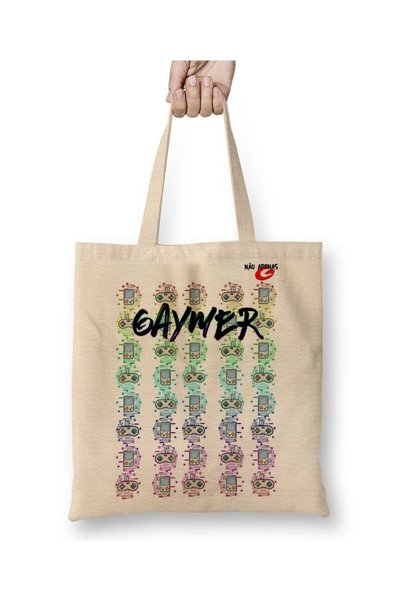 Baskı Dükkanı Gaymer tkanina Torba duga Sa ručkom