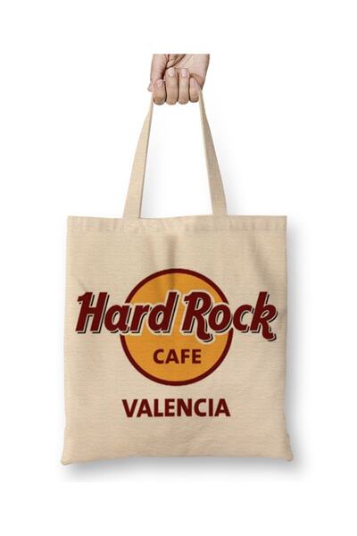 Baskı Dükkanı Hard Rock Valencia tkanina Torba duga Sa ručkom