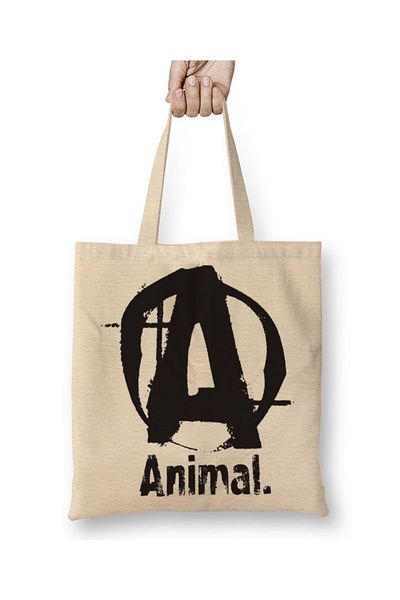 Baskı Dükkanı Υφασμάτινη τσάντα με λογότυπο Animal με μακριά λαβή