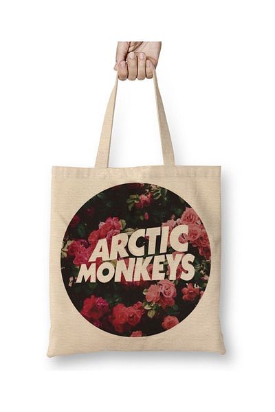 Baskı Dükkanı Υφασμάτινη τσάντα Arctic Monkeys με μακριά λαβή