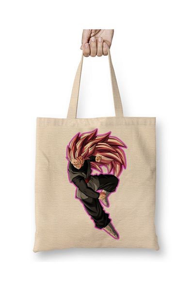 Baskı Dükkanı Goku Black Ss3 Rose υφασμάτινη τσάντα με μακριά λαβή