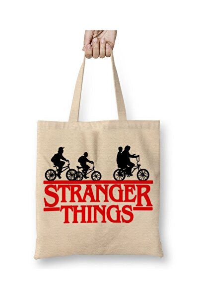 Baskı Dükkanı Geantă din pânză Stranger Things cu mâner lung