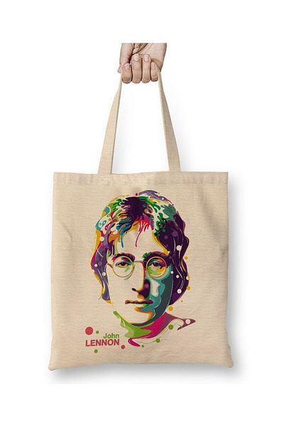 Baskı Dükkanı John Lennon υφασμάτινη τσάντα με μακριά λαβή