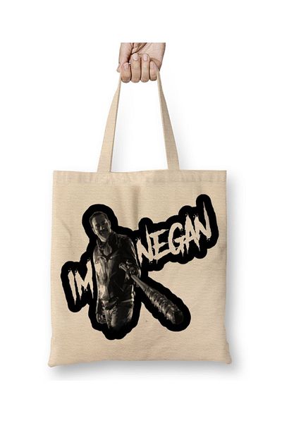 Baskı Dükkanı Im Negan υφασμάτινη τσάντα με μακριά λαβή