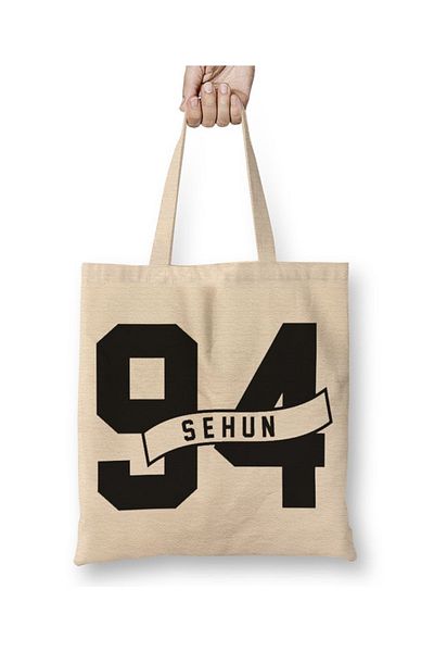 Baskı Dükkanı Υφασμάτινη τσάντα Exo Sehun 94 με μακριά λαβή