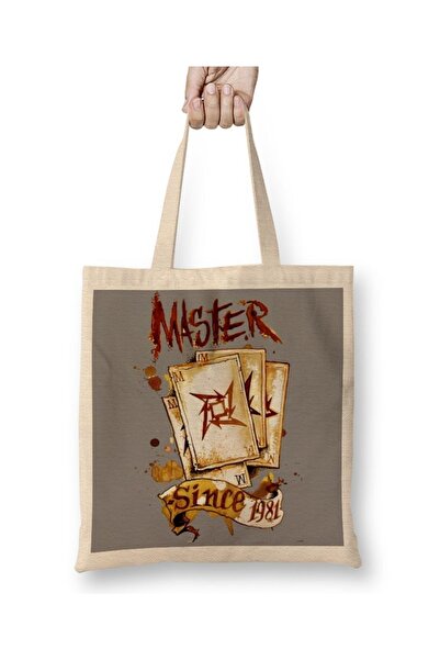 Baskı Dükkanı Υφασμάτινη τσάντα Metalhead Master Master με μακριά λαβή
