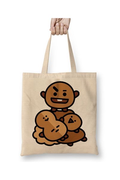 Baskı Dükkanı Bts Love Yourself Bt21 Shooky Bts Tkanina Torba Duga Sa ručkom