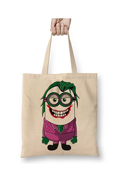 Baskı Dükkanı Geantă din pânză Joker Minion cu mâner lung