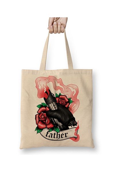 Baskı Dükkanı Υφασμάτινη τσάντα Darth Vader Sith Father με μακριά λαβή