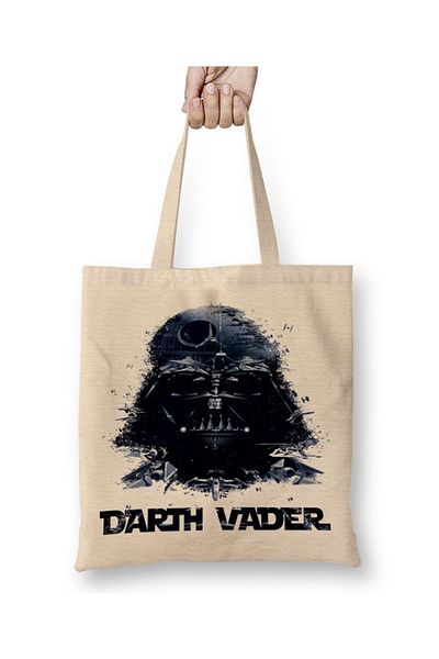 Baskı Dükkanı Υφασμάτινη τσάντα Darth Vader με μακριά λαβή