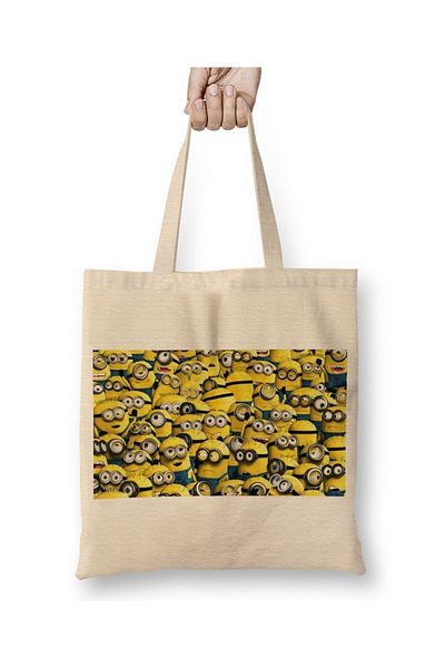 Baskı Dükkanı Minion 02 υφασμάτινη τσάντα με μακριά λαβή