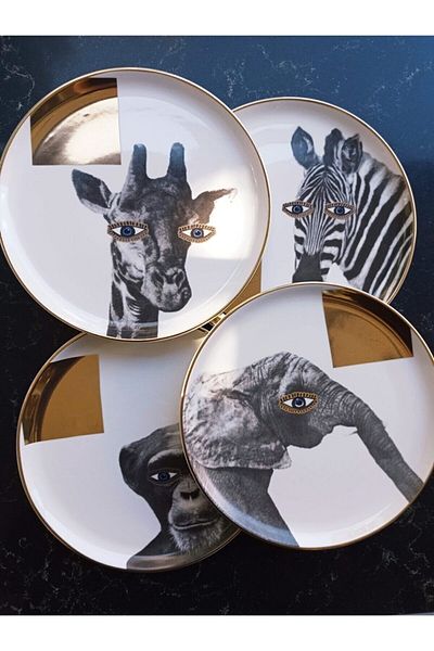 Porland Wild Life 20 Cm Cake Set - Set of 4