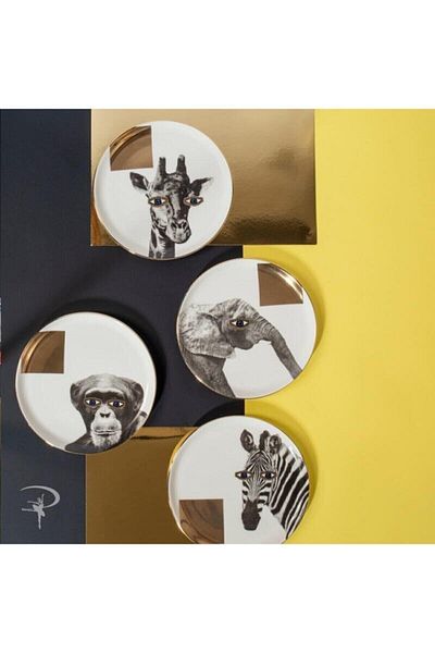 Porland Wild Life 20 Cm Cake Set - Set of 4