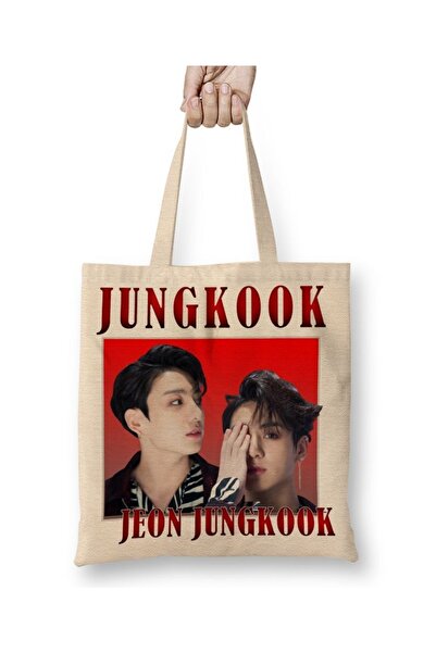 Baskı Dükkanı Jeon Jungkook BTS odeća Torba duga Sa ručkom