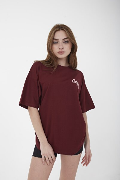 Mad&Calf Γυναικείο μπλουζάκι California με στάμπα Oversize