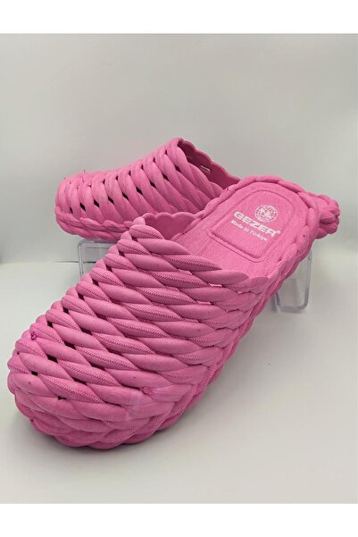 GEZER Papuci de interior pentru femei, model paie, culoare fuchsia